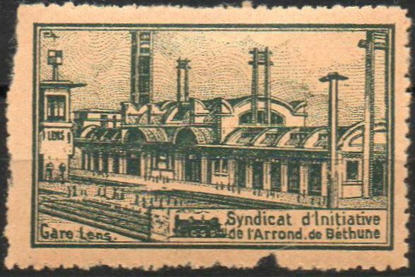 France : Vignette Nouvelle Gare de Lens publicity stamp Reklamemarke